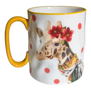 Bella Giraff Strawberry Street Mug Polka Dot Multicolor NWT ARTISAN COLLECTION